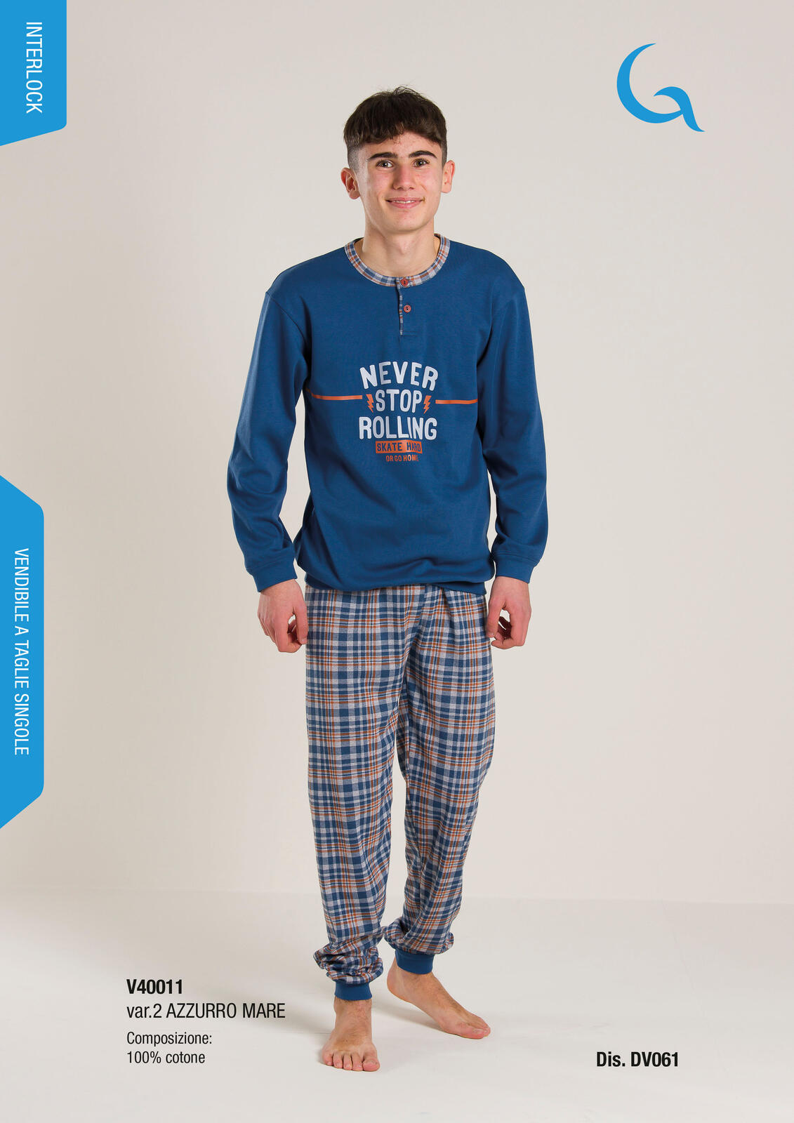 PIGIAMA RAGAZZO M/L V40011 Tellini S.r.l. Ingrosso Abbigliamento